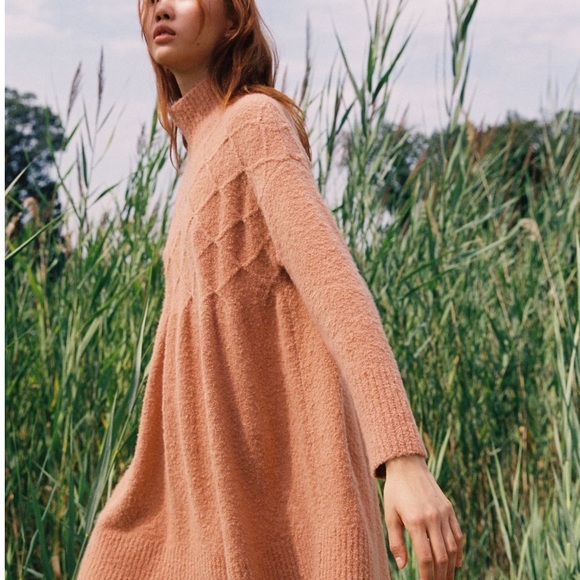 Cozy Free People Mini Dress Wool Blend - Picture 5 of 6